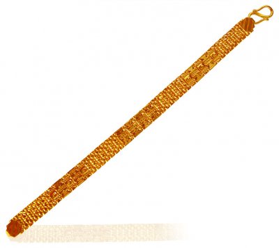 22Kt Gold Reversible Bracelet  ( Men`s Bracelets )