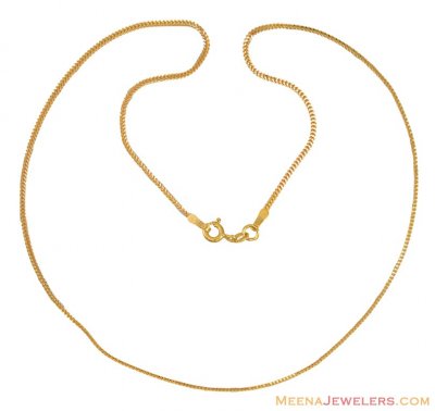 Two Tone Gold Chain (16 Inch)  ( Plain Gold Chains )