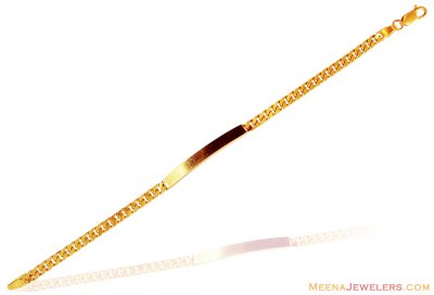 22K Gold Mens ID Bracelet ( Men`s Bracelets )
