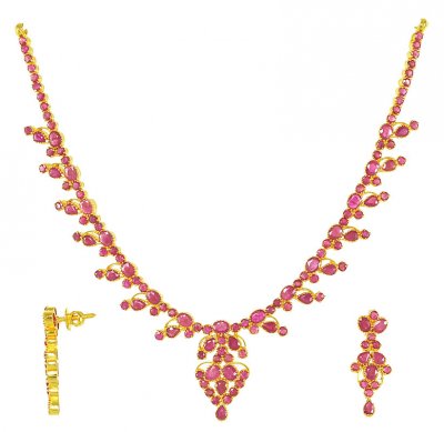 Sapphire Necklace Set  ( Ruby Necklace Sets )