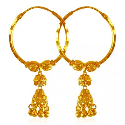 22kt Gold Hoop Earrings ( Hoop Earrings )