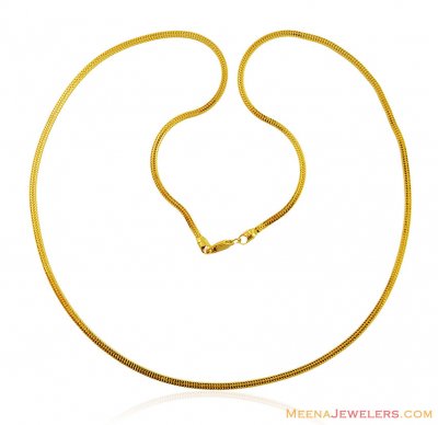 22k Fancy Snake Type Thick Chain ( Plain Gold Chains )