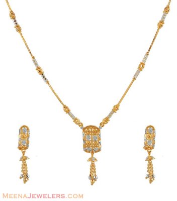 Necklace set with two tone ( Light Sets )