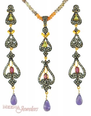 Nizam collection Pendant Set ( Diamond Victorian Jewelry )
