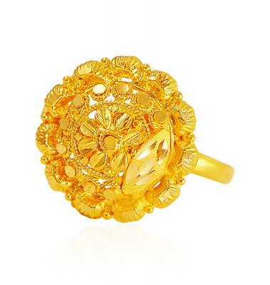 22 Karat Gold Filigree Ring  ( Ladies Gold Ring )