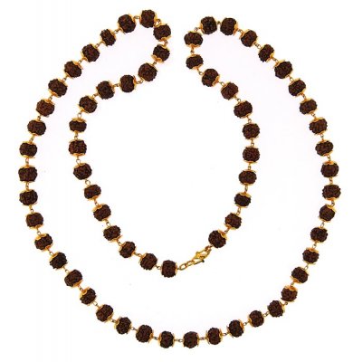 Gold Chain with Rudraksha ( Men`s Gold Chains )