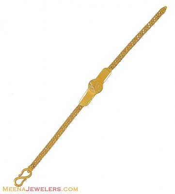22K Gold Religious Bracelet ( 22Kt Baby Bracelets )