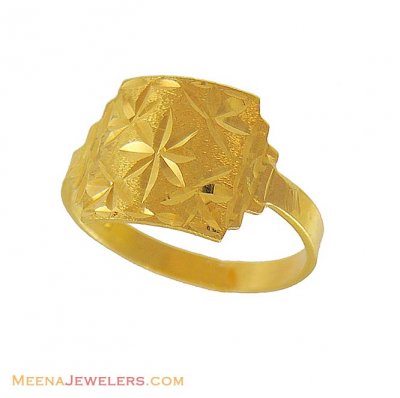 22k Yellow Gold Ring(Mens) ( Mens Gold Ring )
