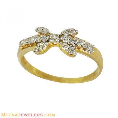 Delicate Fancy 18K Diamond Ring Custom Order ( Diamond Rings )