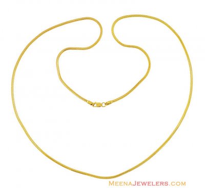 (24 Inches) 22K Gold Chain  ( 22Kt Gold Fancy Chains )