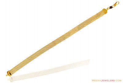 22k Fancy Gold Flat Ladies Bracelet ( Ladies Bracelets )