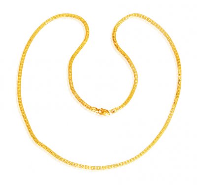 22K Gold Fancy Chain (15In) ( Plain Gold Chains )