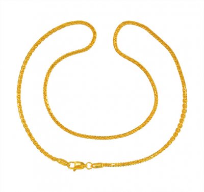 22kt Gold Snake Chain (16 Inches) ( Plain Gold Chains )