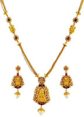 Gold Temple Jewelry Necklace Set ( Antique Necklace Sets )