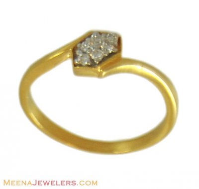 18k Small Diamond Ring  ( Diamond Rings )