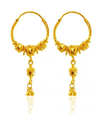 Filigree Gold Hoop Earrings ( Hoop Earrings )