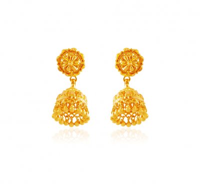 22k Gold Fancy Jhumki ( 22Kt Gold Fancy Earrings )