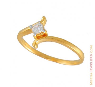 Gold Fancy Signity Ring ( Ladies Signity Rings )