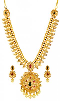 22K Diamond Polki Chakri Set ( Diamond Necklace Sets )