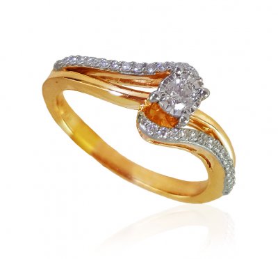 18k Gold Diamond ladies Ring ( Diamond Rings )