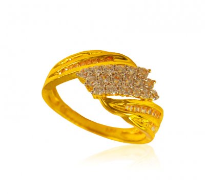 22k Gold Designer Ladies Ring   ( Ladies Signity Rings )