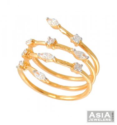 22k Gold Spiral Ring ( Ladies Signity Rings )