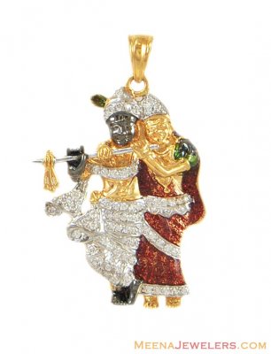 22k Gold Radha Krishna Pendant ( Ganesh, Laxmi and other God Pendants )