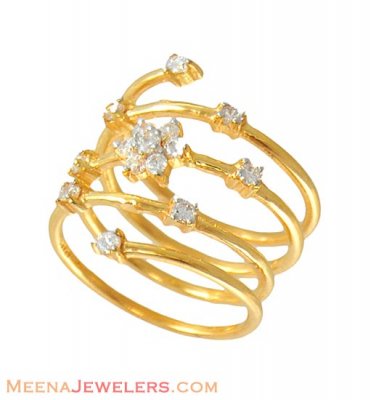 22k Gold Spiral ring ( Ladies Signity Rings )