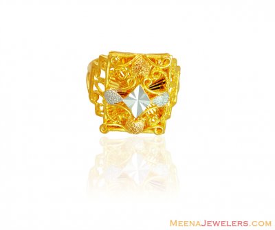 Gold Two Tone Ring ( Ladies Gold Ring )