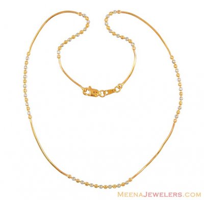 Gold two tone Ball Chain ( 22Kt Gold Fancy Chains )