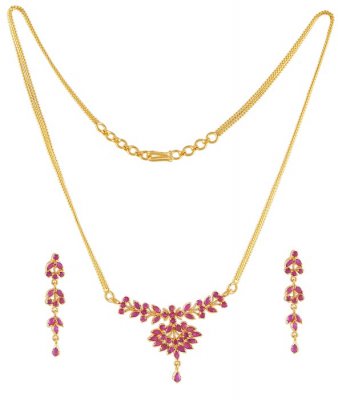 Gold Ruby Necklace Set ( Ruby Necklace Sets )