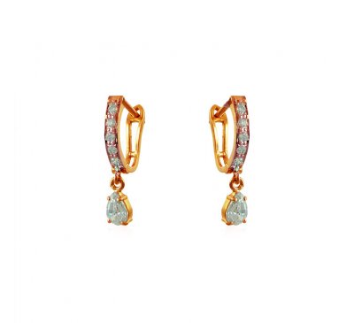 22K Clip On Earring With Hanging ( Clip On Earrings )
