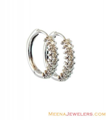 White Gold Diamond Bali 18K ( Diamond Earrings )