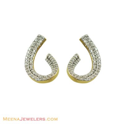 Fancy Diamond Earrings 18K   ( Diamond Earrings )