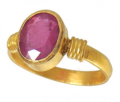 22kt Ruby Ring ( Astrological BirthStone Rings )