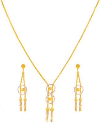 Fancy 22K Gold Necklace Set ( Light Sets )