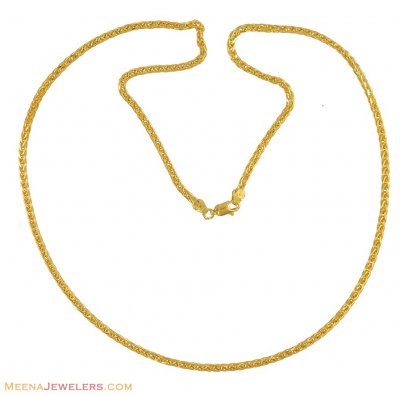 Indian Gold Chain (22 inches) ( Plain Gold Chains )