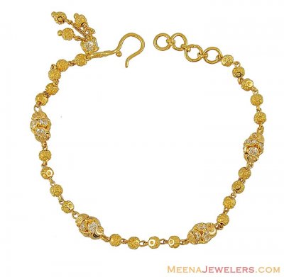 22k CZ Gold Bracelet ( Ladies Bracelets )