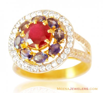 Exclusive Ruby 22k Ring ( Ladies Rings with Precious Stones )
