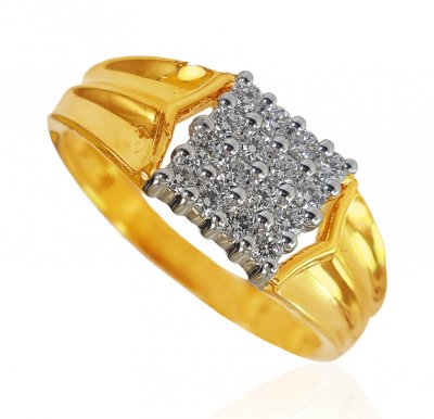 18KT Gold Diamond Ring for Men ( Diamond Rings )