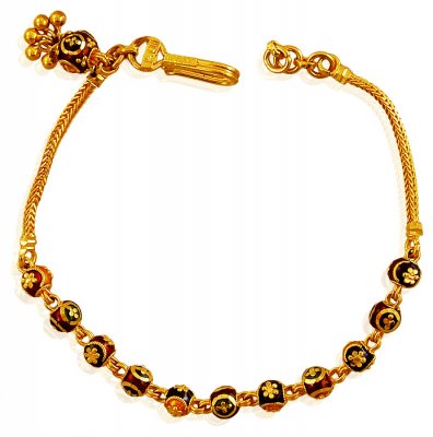 Gold Meenakari Bracelet  ( Ladies Bracelets )