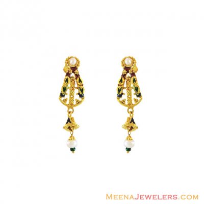 22k Gold Traditional Earrings  ( 22Kt Gold Fancy Earrings )