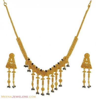 22Kt Gold Necklace Set ( Light Sets )