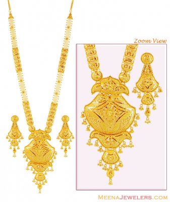 22K Yellow Gold Long Patta Haar ( Bridal Necklace Sets )