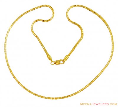 22k Plain Gold Chain (16 Inches) ( Plain Gold Chains )