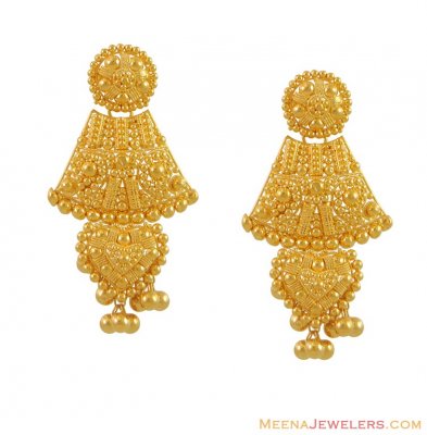 Indian Gold Earrings (22Kt) ( Exquisite Earrings )
