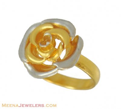 22K  Gold  Flower Ring ( Ladies Gold Ring )
