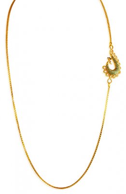 22K Gold Side Pendant Chain ( 22Kt Gold Fancy Chains )