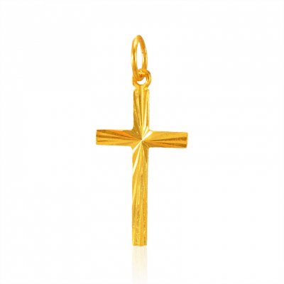 22 Kt Gold Cross Pendant  ( Jesus Cross Pendants )