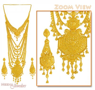 22Kt Gold Rani Haar ( Bridal Necklace Sets )